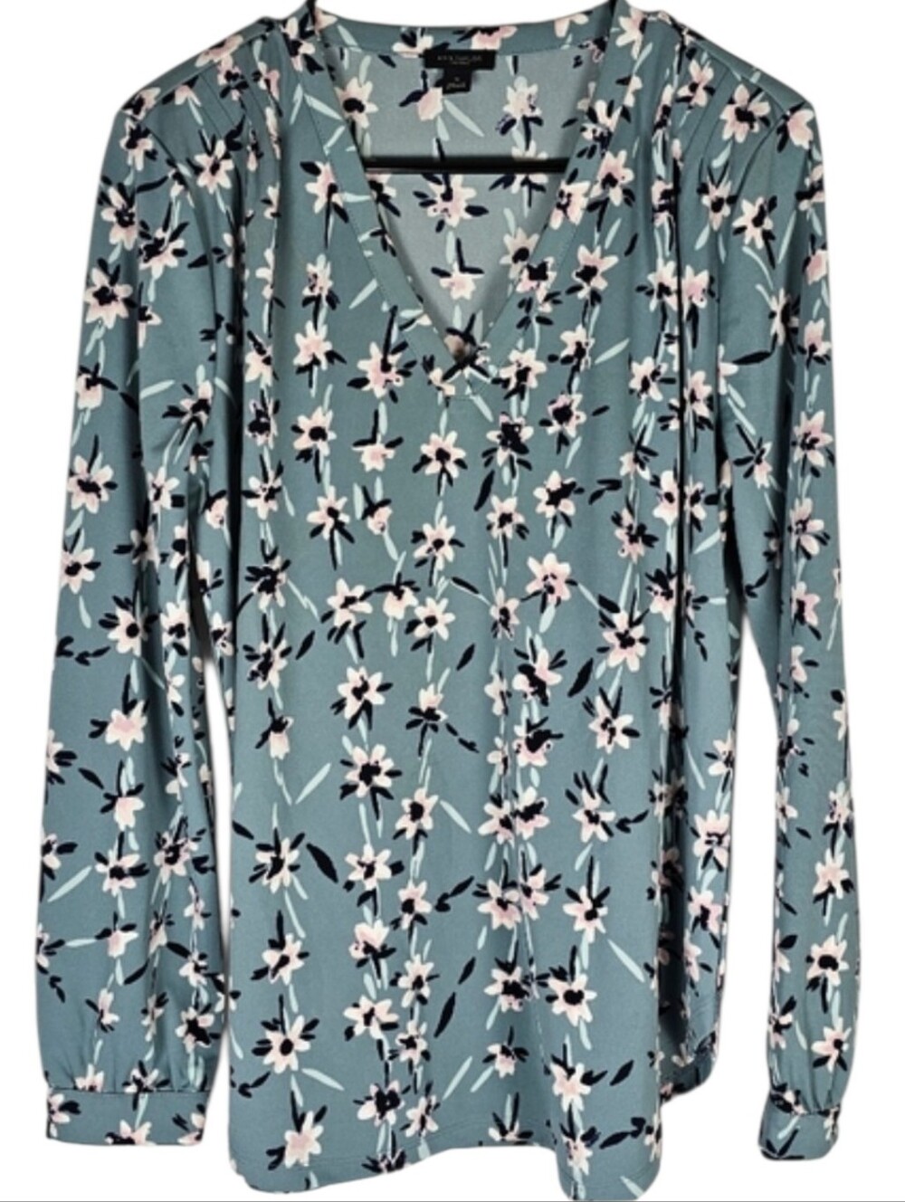 Ann Taylor Factory Women's Floral Long Sleeve Blouse Size M